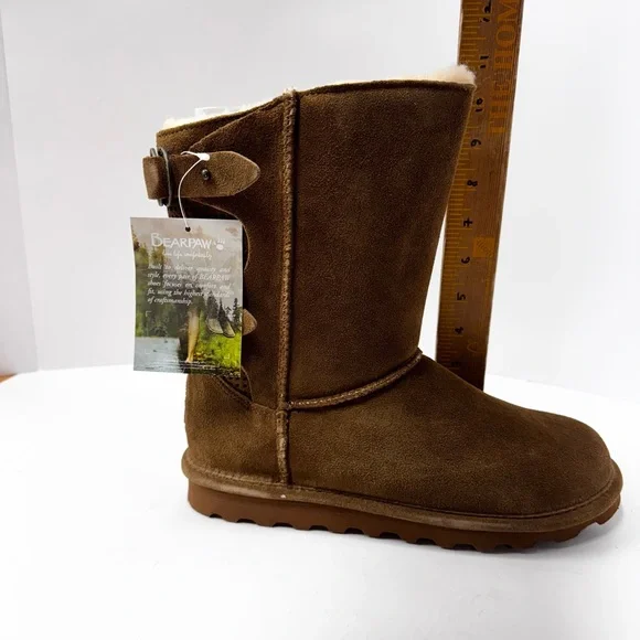 BearPaw Women’s Winter Boot (11 inch Tall), Clara Wide, Hickory, size 9 - New - Picture 5 of 7